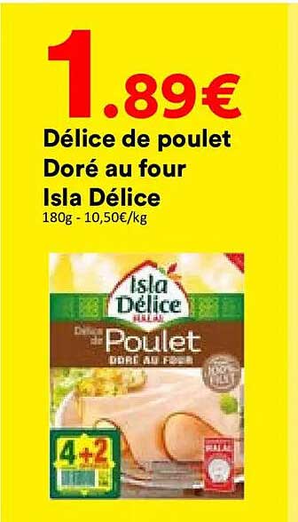 Délice de poulet Doré au four Isla Délice