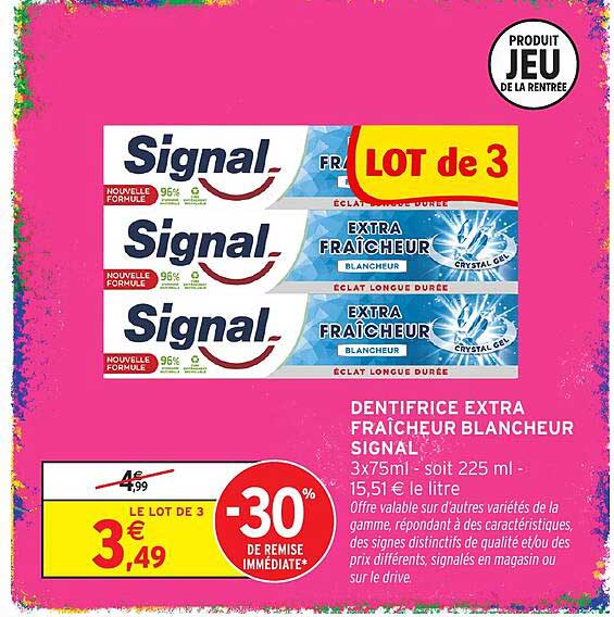 DENTIFRICE EXTRA FRAÎCHEUR BLANCHEUR SIGNAL