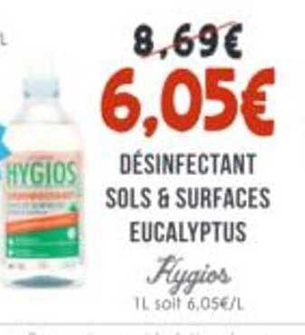 DÉSINFECTANT SOLS & SURFACES EUCALYPTUS Hygios