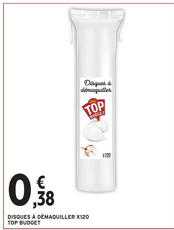 DISQUES À DÉMAQUILLER X120 TOP BUDGET