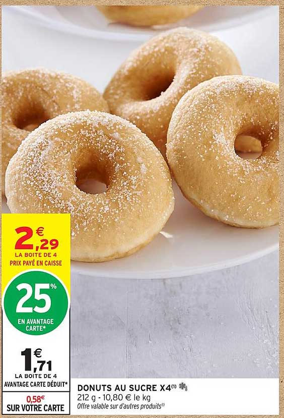 DONUTS AU SUCRE X4