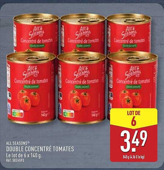 DOUBLE CONCENTRÉ TOMATES