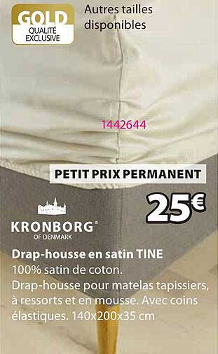 Drap-housse en satin TINE