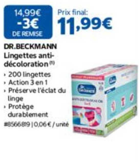 DR.BECKMANN Lingettes anti-décoloration