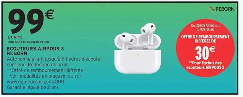 ECOUTEURS AIRPODS 3 REBORN