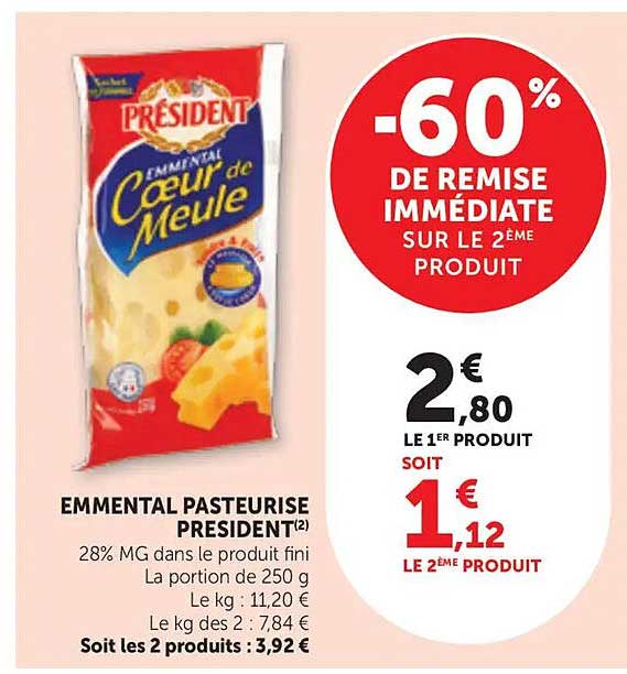 EMMENTAL PASTEURISE PRESIDENT
