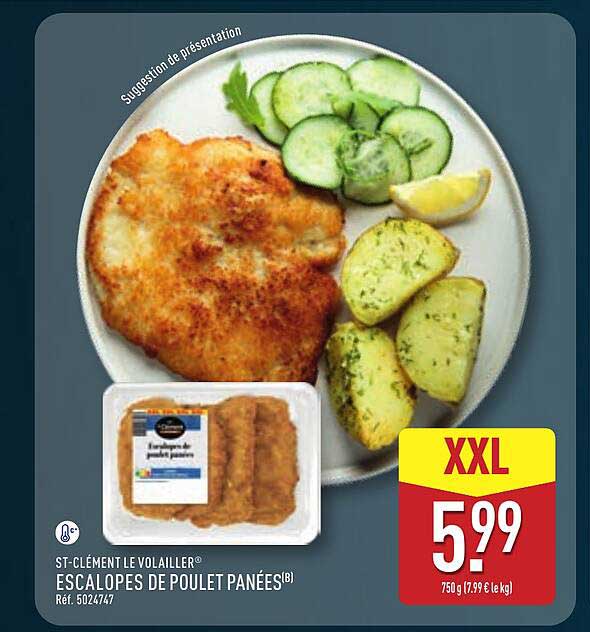 ESCALOPES DE POULET PANÉES