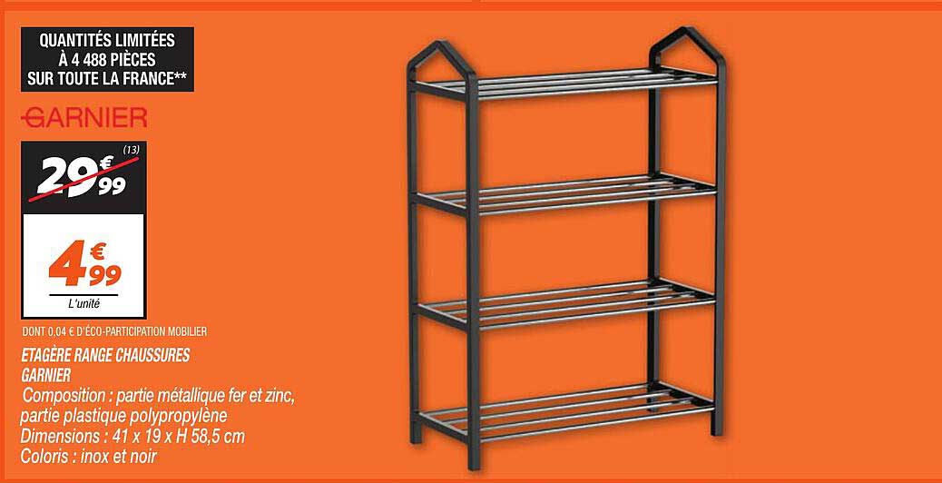 ETAGERE RANGE CHAUSSURES GARNIER