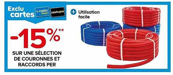 Exclu cartes -15%** SUR UNE SELECTION DE COURONNES ET RACCORDS PER
