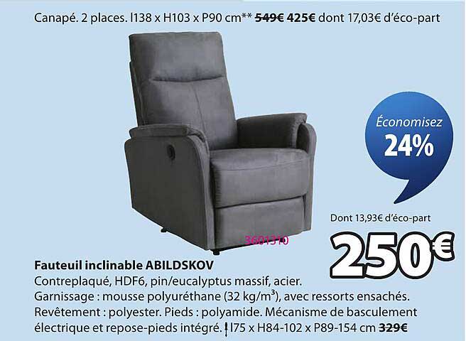 Fauteuil inclinable ABILDSKOV