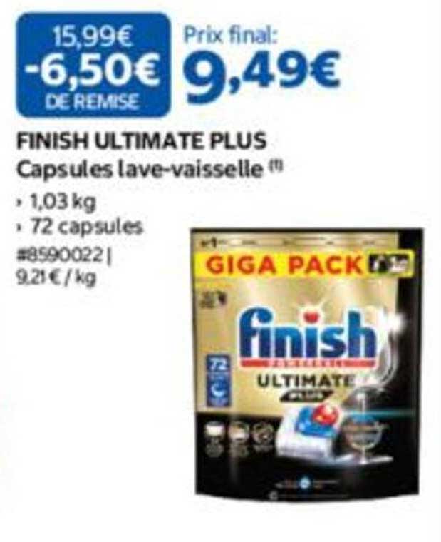 FINISH ULTIMATE PLUS Capsules lave-vaisselle (¹)