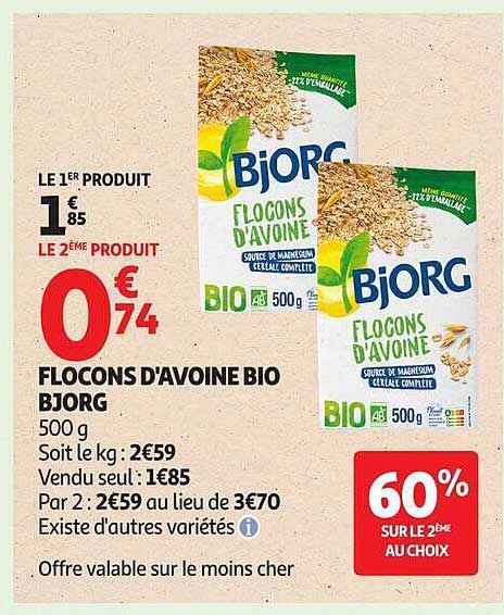 FLOCONS D'AVOINE BIO BJORG