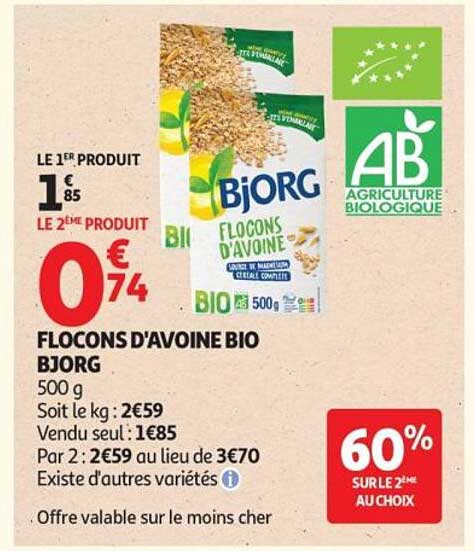 FLOCONS D'AVOINE BIO BJORG