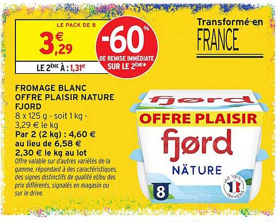 FROMAGE BLANC OFFRE PLAISIR NATURE FJORD