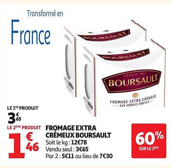 Fromage extra crémeux Boursault