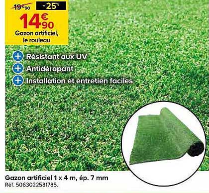 Gazon artificiel, le rouleau
