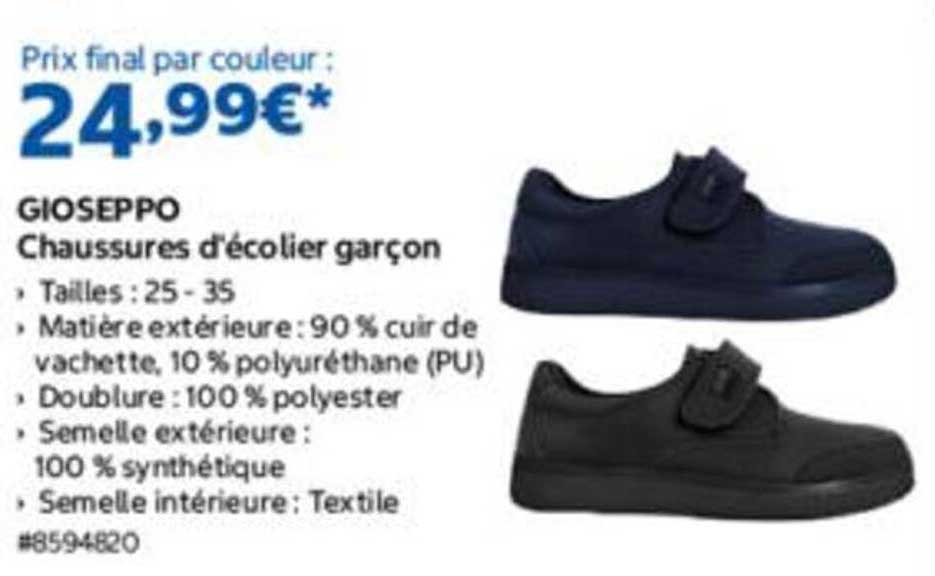 GIOSEPPO Chaussures d'écolier garçon