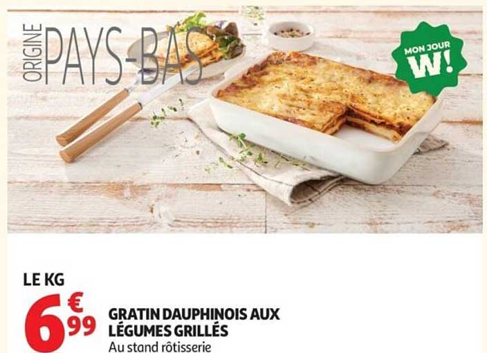 GRATIN DAUPHINOIS AUX LÉGUMES GRILLÉS