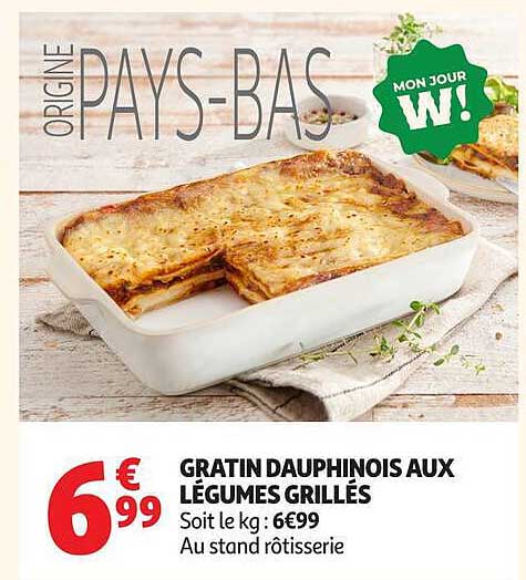 GRATIN DAUPHINOIS AUX LÉGUMES GRILLÉS