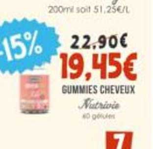 GUMMIES CHEVEUX Nutrition 60 gummies