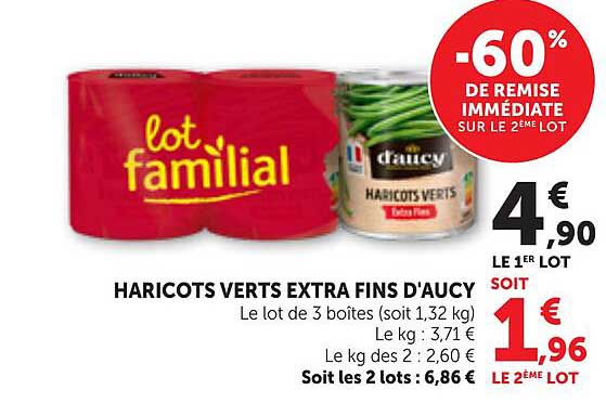 HARICOTS VERTS EXTRA FINS D'AUCY