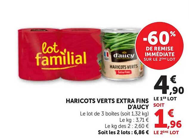 HARICOTS VERTS EXTRA FINS D'AUCY