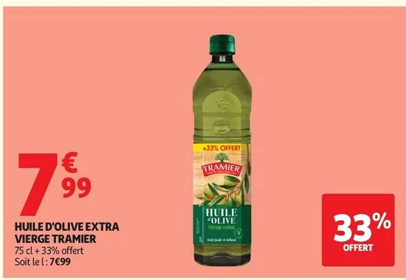 HUILE D'OLIVE EXTRA VIERGE TRAMIER 75 cl + 33% offert