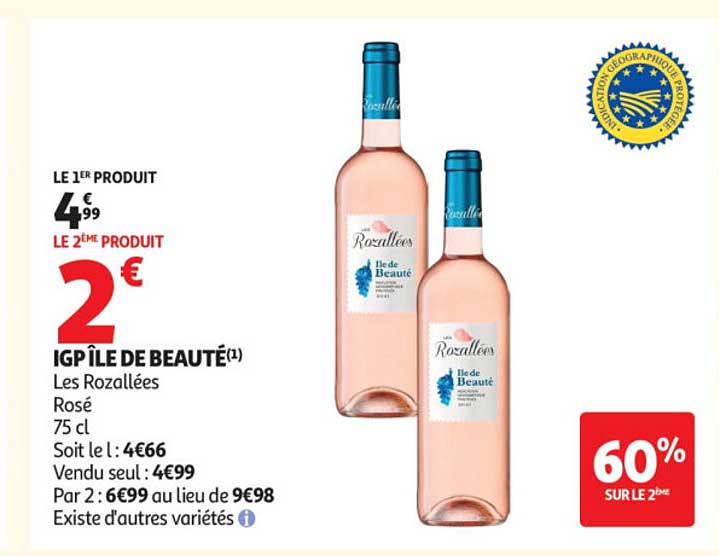 IGP ÎLE DE BEAUTÉ(1) Les Rozallées Rosé 75 cl