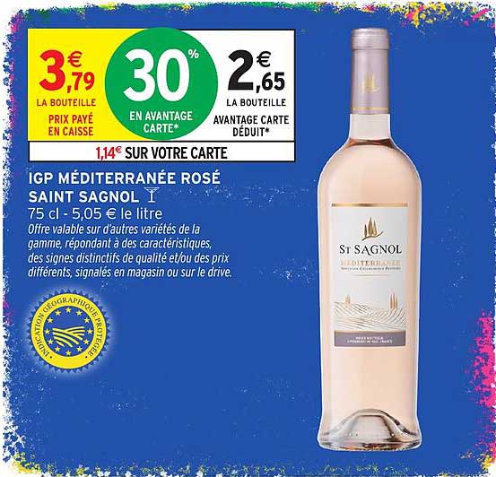 IGP MÉDITERRANÉE ROSÉ SAINT SAGNOL