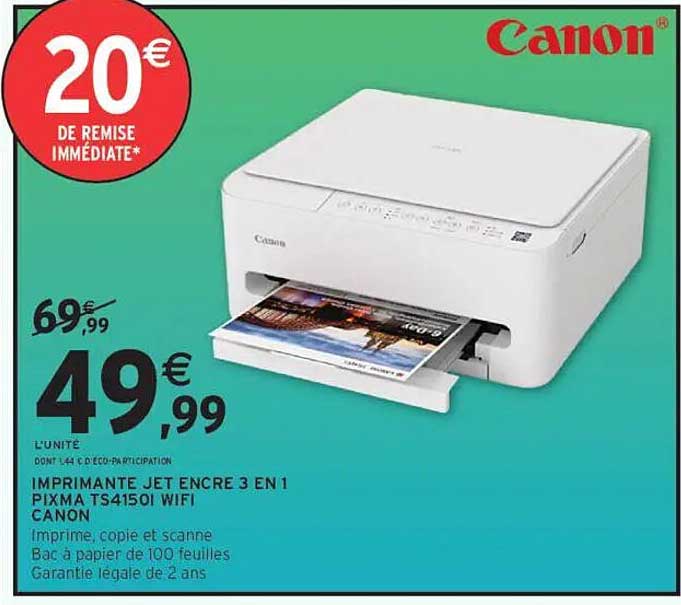 IMPRIMANTE JET ENCRE 3 EN 1 PIXMA TS4150I WIFI CANON