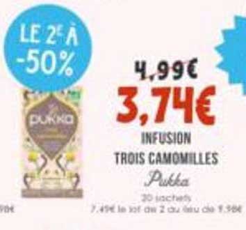 INFUSION TROIS CAMOMILLES Pukka 20 sachets