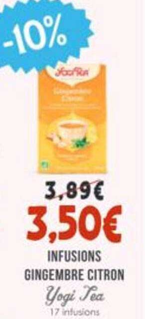 INFUSIONS GINGEMBRE CITRON Yogi Tea 17 infusions