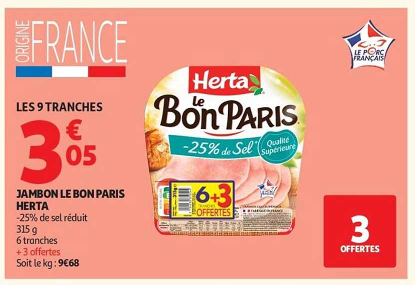 JAMBON LE BON PARIS HERTA