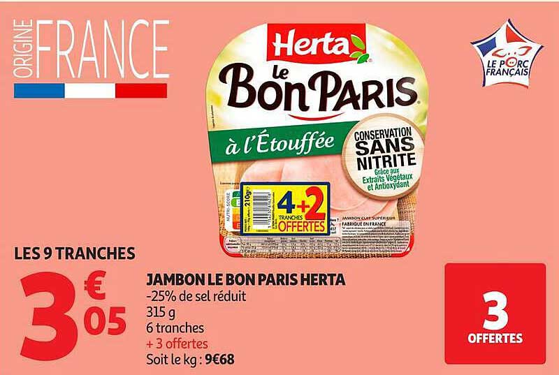 JAMBON LE BON PARIS HERTA