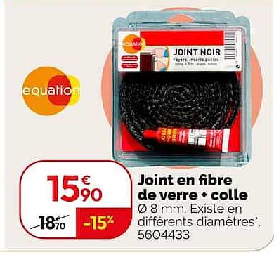 Joint en fibre de verre + colle Ø 8 mm. Existe en différents diamètres. 5604433