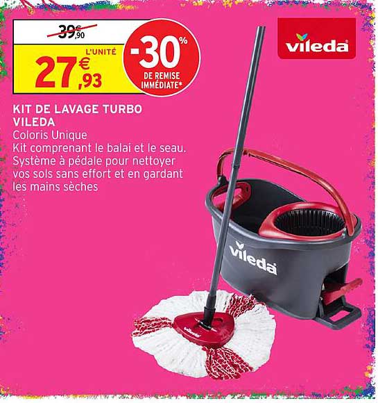 KIT DE LAVAGE TURBO VILEDA Coloris Unique