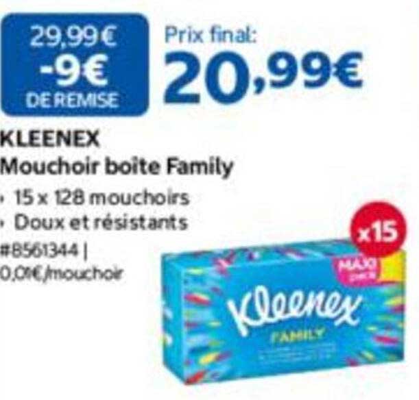 KLEENEX Mouchoir boîte Family