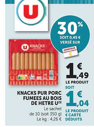 KNACKS PUR PORC FUMEES AU BOIS DE HETRE U(3)