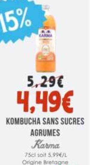 KOMBUCHA SANS SUCRES AGRUMES Karma