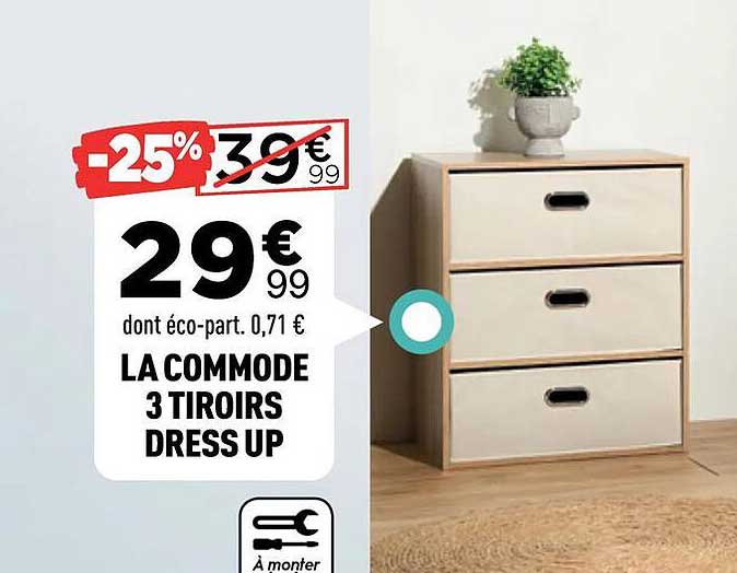 LA COMMODE 3 TIROIRS DRESS UP