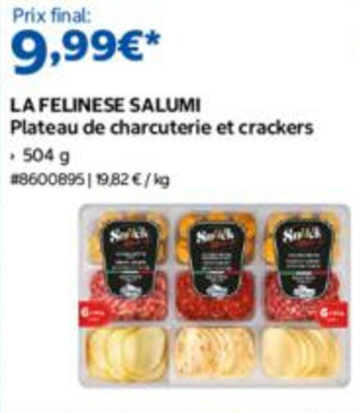 LA FEUNESE SALUMI Plateau de charcuterie et crackers