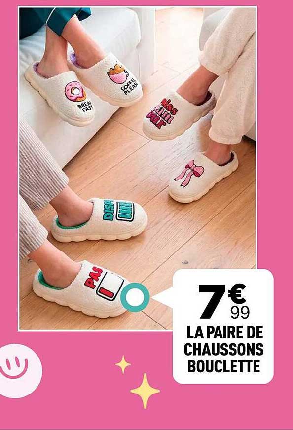 LA PAIRE DE CHAUSSONS BOUCLETTE