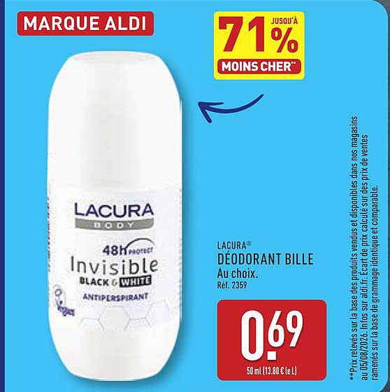 LACURA DÉODORANT BILLE Au choix.