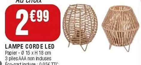 LAMPE CORDE LED