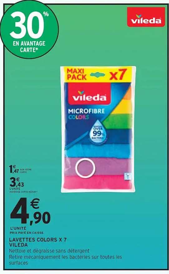 LAVETTES COLORS X 7 VILEDA