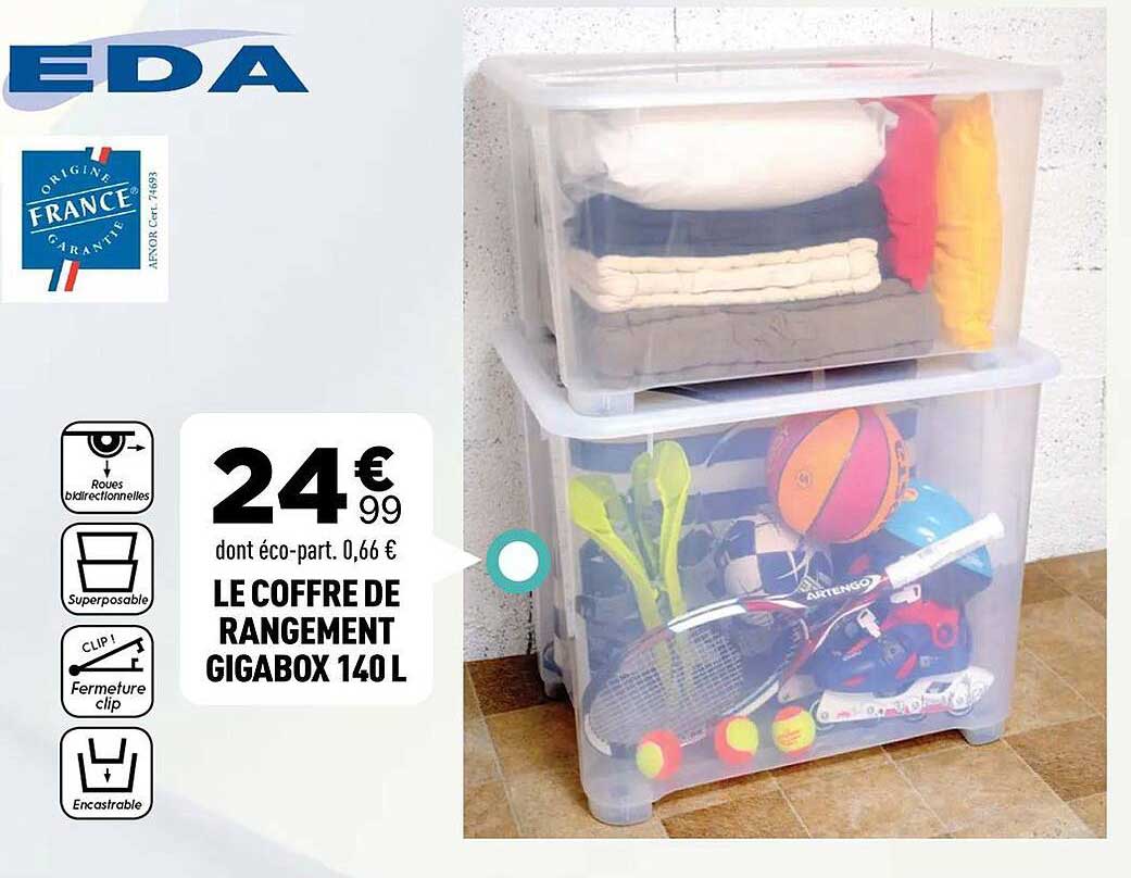 LE COFFRE DE RANGEMENT GIGABOX 140 L