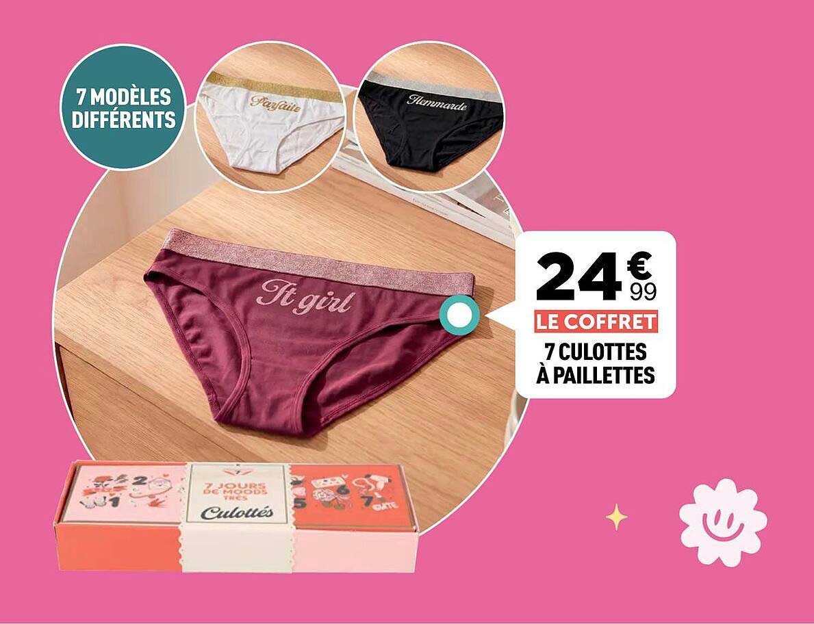LE COFFRET 7 CULOTTES À PAILLETTES