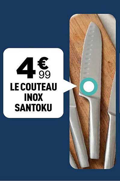 LE COUTEAU INOX SANTOKU
