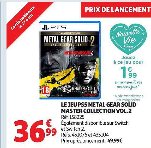 LE JEU PS5 METAL GEAR SOLID MASTER COLLECTION VOL.2