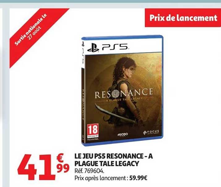 LE JEU PS5 RESONANCE - A PLAGUE TALE LEGACY